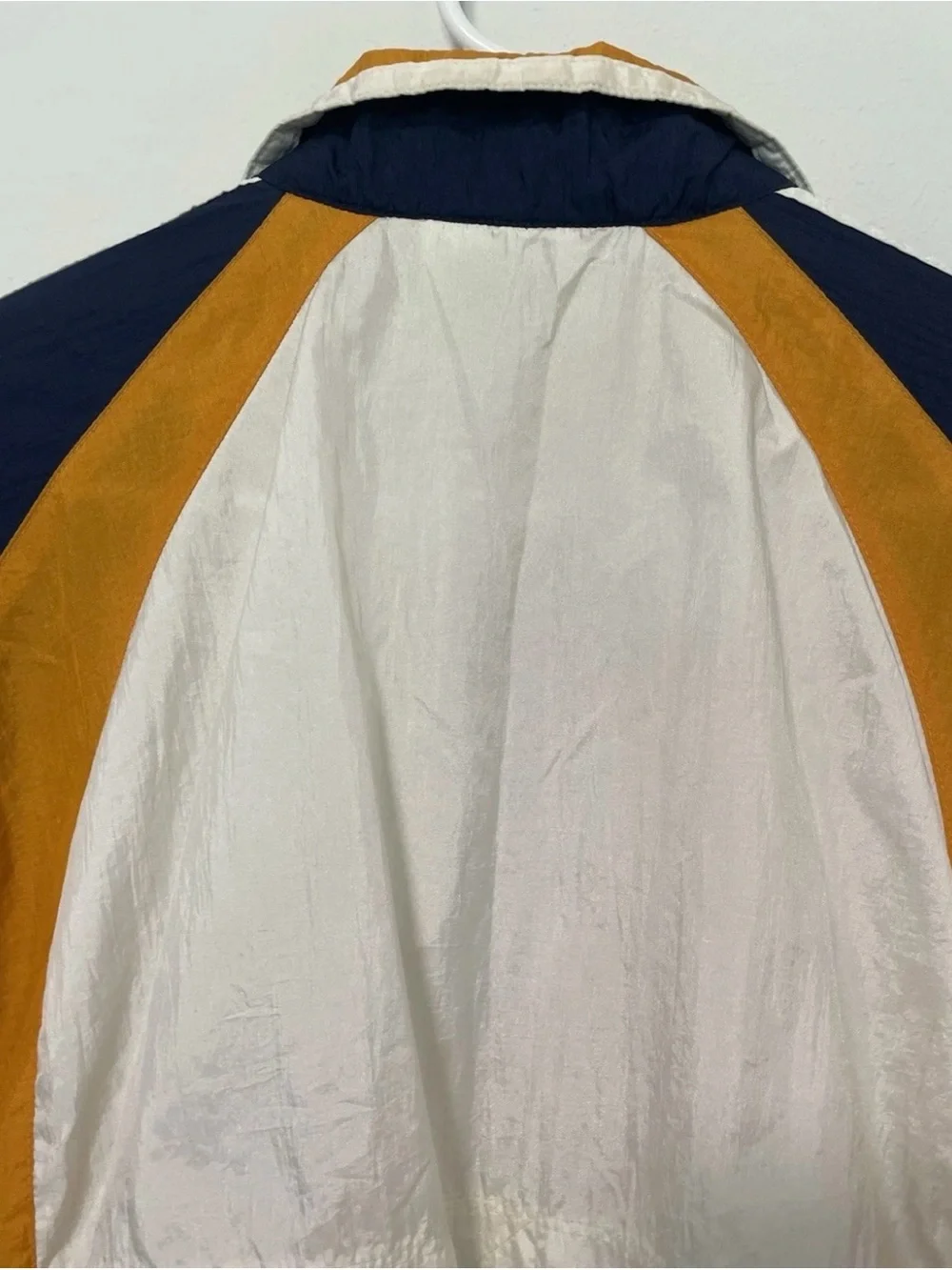 Vintage adidas Men’s White Navy & Gold Windbreaker Jacket